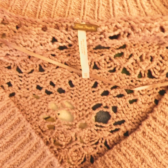 Free People Dusty Rose knit button up cardigan XS - Picture 7 of 10